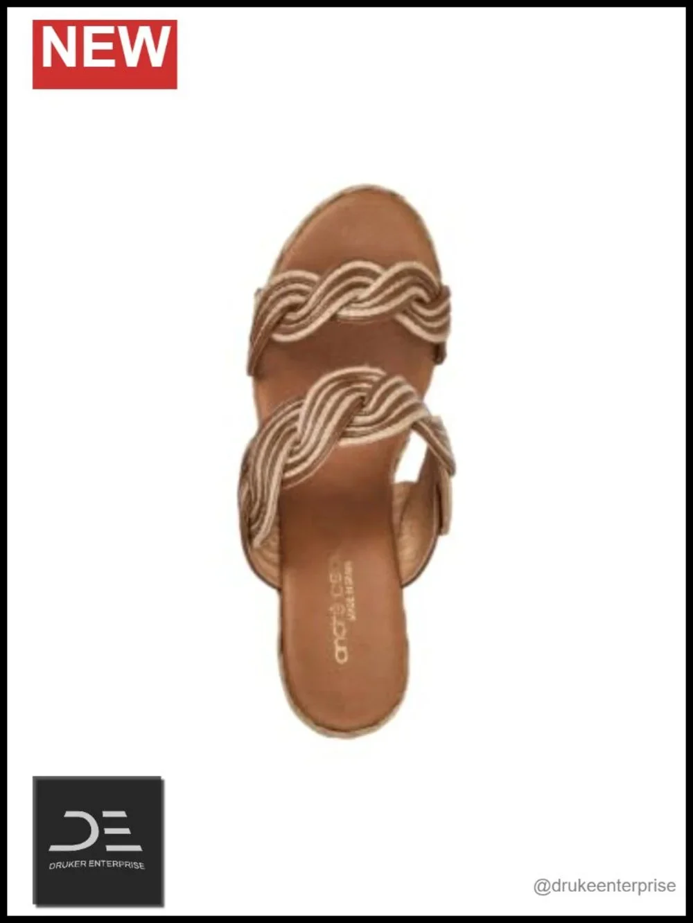 Raffia Slip-On Wedge Sandals Cushioned Leather Lining Handcrafted Spain
